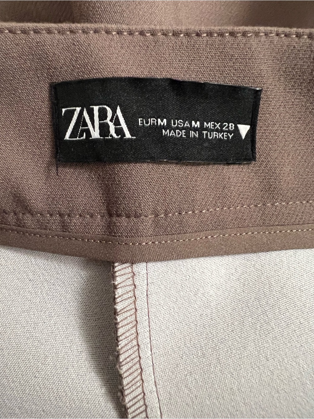 Zara Taupe Tailored Skort – Size Medium - Picture 2 of 4